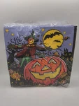 Vintage Halloween Party Napkins C.a.reed Nos New Scarecrow - Bat Pumpkin. Price: $8.99.