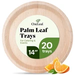 Chic Leaf All Natural Compostable & Disposable Round 14" Palm Tray For P... New. Price: $41.30.