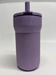 Br Mate Leap 12OZ Kids Tumbler Happy Hour Purple Smiley Face Straw Cup Used. Price: $19.99.