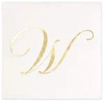 Gift Boutique 100 Gold Monogram Cocktail Napkins Letter Disposable Paper Pa... New. Price: $23.55.