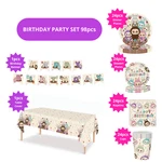 Kids Monster Birthday Party Supplies 98PCS Banner Plates Cups Napkins Tablecloth New. Price: $19.99.