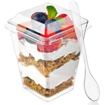 Zezzxu 50 Pack Oz Plastic Dessert Cups With Lids And Spoons, Banana Pudding New. Price: $24.04.