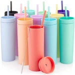 Strata Cups Skinny Tumblers (12 Pack) 16OZ Matte Pastel Colored New. Price: $77.42.