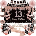 13TH Birthday Decorations For Girls, 33PCS It's My Crown And Sash, New. Price: $41.99.