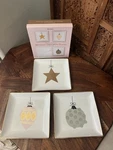 World Market Christmas Plate Set Of 3 Porcelain Mid Mod Ornament Design 8 Inch New. Price: $24.00.