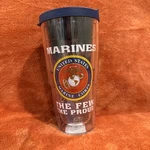 Tervis Marines Made Usa Double Walled Insulated Tumbler 24 Ounces, Clear New. Price: $29.99.