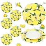 6 Pcs Spring Summer Embroidered Lemon Placemats 14'' Floral Cutwork Rou... New. Price: $29.74.