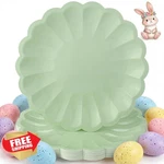 Natnarr Sage Green Paper Plates, 9.5 In Scalloped Edge, 30 Pcs New. Price: $27.99.
