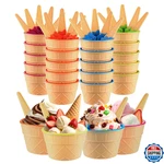 Tellshun 24 Pack Ice Cream Bowls And Spoons Set, Frozen Yogurt Cups With New. Price: $44.14.