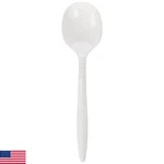 Genuine Joe Disposable Plastic Soup Spoon, Bulk Packed, Medium-weight, White, 10 New. Price: $25.07.