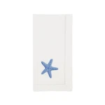 Saro Lifestyle Handmade Seaside Starfish Embroidery Napkin Hemstitched Border New. Price: $179.98.