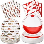 72 Pcs Fishing Birthday Party Decorations Tableware Set Plates Napkins 24 New. Price: $28.87.