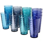 Us Acrylic Splash Set Of 16 Plastic Stackable 18-OUNCE, Coastal New. Price: $40.99.