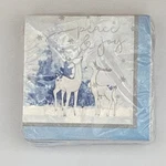 Christmas Cocktail Napkins 2-PLY Paper 44CT Blue Peace Joy Reindeer Beverage New. Price: $16.04.