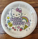 Hello Kitty Rainbow Ice-cream Small Paper Plates (10) Birthday Party New. Price: $6.00.