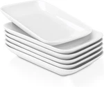 Delling 8 Inch Rectangular Appetizer Plates, Salad Set, Ceramic Dessert New. Price: $41.99.