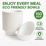 150 Pack 12 Oz Disposable Paper Bowls Compostable Eco Friendly Biodegradable New. Price: $27.19.