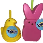 New Easter Pink Peeps Bunny &yellow Chick Tumbler Cup Straw 14OZ Zak Basket Item. Price: $19.99.