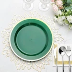Round Plastic Dessert Plates Gold Rim Party Events Tableware New. Price: $14.72.