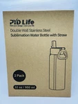 Pyd Life Dbl Wall Stainless Steel Sublimation Water Bottle W/ Straw 2PK 32OZ New. Price: $24.95.