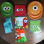 Monsters Deluxe Party Supplies Pack( For 16 Guests) Blue Orchards(factory Sealed New. Price: $12.99.