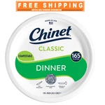 Chinet Classic Dinner Paper Plates, 10.375", 165 Ct. New. Price: $30.50.
