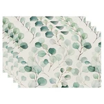 Zchomi Eucalyptus Leaves Spring Placemats 12" X 18", 4PCS, New. Price: $20.41.