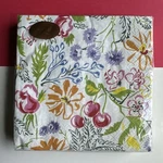 Caspari Tri-ply Dinner Napkins Cerise Floral Nos PACK/20 Germany New. Price: $14.99.