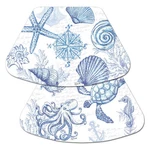 First Dawn Wipe-clean Reversible Wedge Shaped Placemats, Coastal Large New. Price: $19.99.
