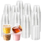 300PACK 1OZ Disposable Plastic Portion Cups With Lids, Small Mini Sauce ... New. Price: $28.39.