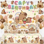 212PCS Capybara Birthday Party Decorations Set Serves 25 Complete Kit New. Price: $38.09.