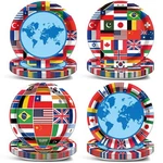 Wiooffen 80PCS International Flags Paper Plates 7 Travel Party Tableware New. Price: $33.58.