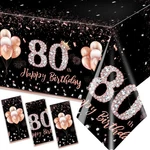 Grehumor 3PCS 80TH Birthday Tablecloth Decorations For Women-rose Gold Pink T... New. Price: $18.42.