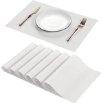 Ahhfsmei Placemats For Dining Table 17.7X11.8 Inches Set Of 6, White Silver New. Price: $23.23.