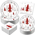 200 Pcs Disposable Christmas Tree Plates And Napkins Sets, Heavy Duty 9 Inch ... New. Price: $29.11.
