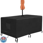 Kovshuiwe Rectangle Patio Table Cover With Umbrella Hole Heavy Duty Waterproo New. Price: $40.99.