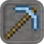 Multicolor Minecraft Square Dessert Plates (7") 8 Count - Unique Design, Super New. Price: $6.11.