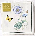 Lenox Butterfly Meadow Package Of 20 3-PLY Paper Cocktail Napkins 10"X New. Price: $14.00.