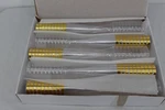 Munfix Gold Plastic Champagne Flutes 50 Count 5OZ Striped Rim Modern Party New. Price: $17.99.