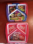 Zak! Fuel Fun Friends & Ninja Turtles Child 3 Compartment Divided Plates Used. Price: $12.90.