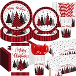 Funnymoom 452 Pcs Christmas Tree Party Supplies For 50, Red Buffalo Plaid Gingha New. Price: $79.12.