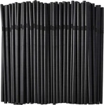 100-PACK Black Flexible Drinking Straws, Plastic Disposable Bendy 7.75" New. Price: $14.40.