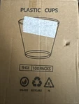 Disposable 9OZ Plastic Cups, Size Small - Clear New. Price: $11.94.