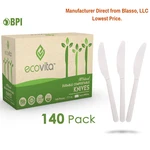 100% Compostable Knives - Disposable Eco Utensil Set (140 & 500 Qty) New. Price: $27.95.