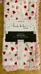 Nicole Miller Home Napkins (6 ) Red, Pink, Hearts 18 X 100% Cotton Nip New. Price: $22.00.