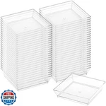 Bluesky Trading Miniware Clear Plastic Square Plate(pack Of 50)- 2" X .5 New. Price: $20.00.