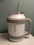 Reduce 50OZ Stainless Insulated Mug W/ Handle + Lid & Straw White/gray New. Price: $16.00.