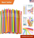 400PCS Flexible Plastic Straw,colorful Disposable Bendy Party Fancy Straws 12... New. Price: $41.59.