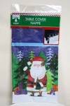 New Lot Of 3 Christmas House 54 X 108 Santa Tree Gift Plastic Blue Table Cover. Price: $13.99.