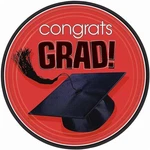 Amscan Flying Colors Graduation Party School Round Plates, 9 Apple Red New. Price: $13.99.